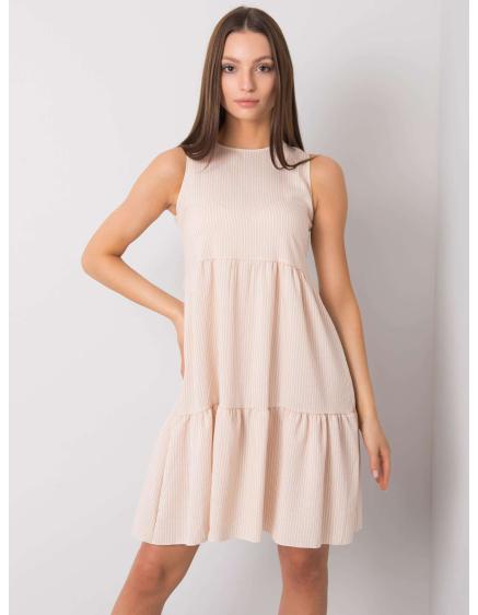 Női csíkos ruha Tebby RUE PARIS bézs RUE PARIS bézs