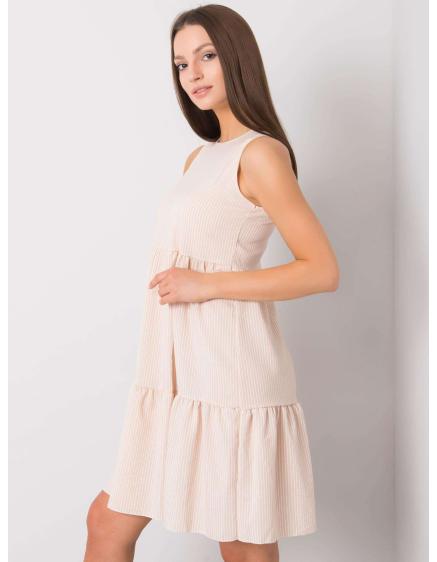 Női csíkos ruha Tebby RUE PARIS bézs RUE PARIS bézs