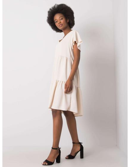 Női fodros ruha Manette RUE PARIS RUE PARIS bézs