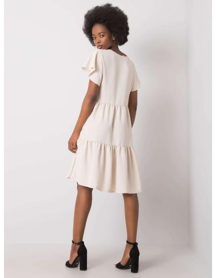 Női fodros ruha Manette RUE PARIS RUE PARIS bézs