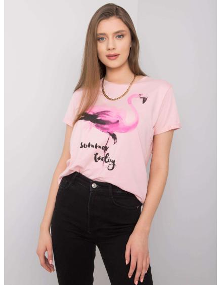 Női póló nyomtatott Romily SUBLEVEL világos rózsaszínű
