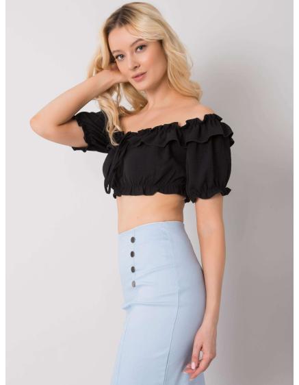 Dámský top s volánky Arnika OCH BELLA černý 