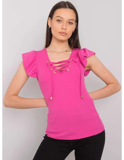 Női csipkés blúz WAVELRY rózsaszín