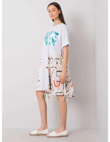 Női EBBA fehér és bézs ruha