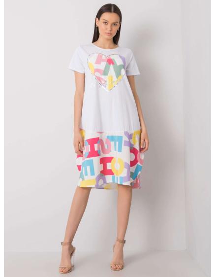 Női GUINEVERE nyomtatott ruha Fehér