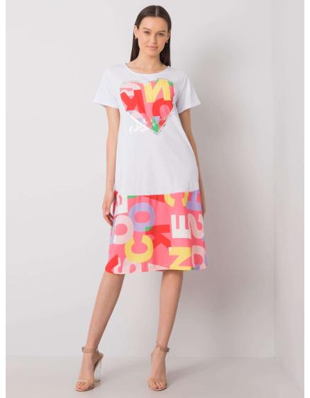 Női GUINEVERSE nyomtatott ruha Fehér és rózsaszín