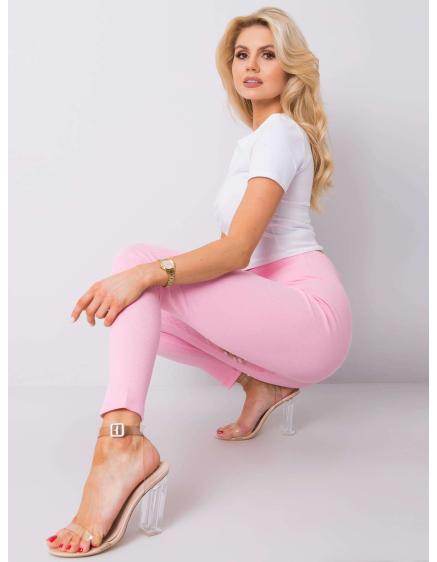 Női bordázott leggings SANJA világos rózsaszín