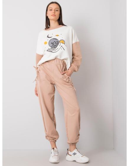 Női melegítőnadrág ZELENA bézs