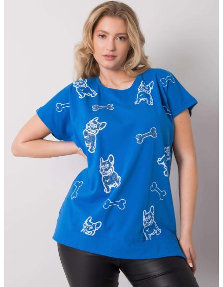 Női plus size blúz SHANNA kék