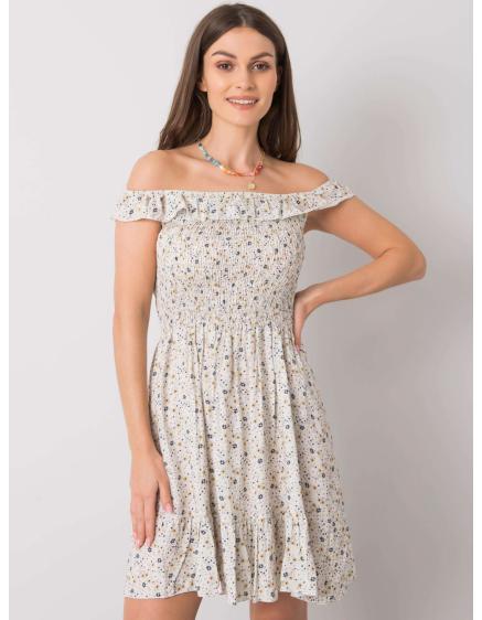 Női fodros ruha LANCIANO ekrü színben