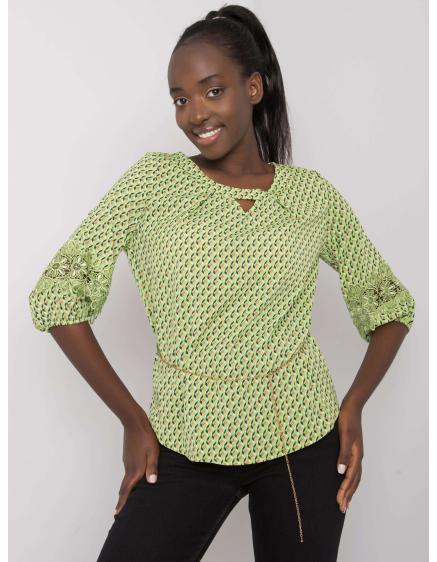 Női mintás blúz JAZMIN zöld