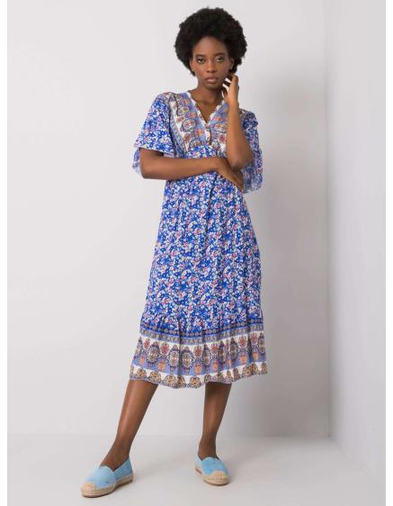 Női mintás ruha SELKIE kék