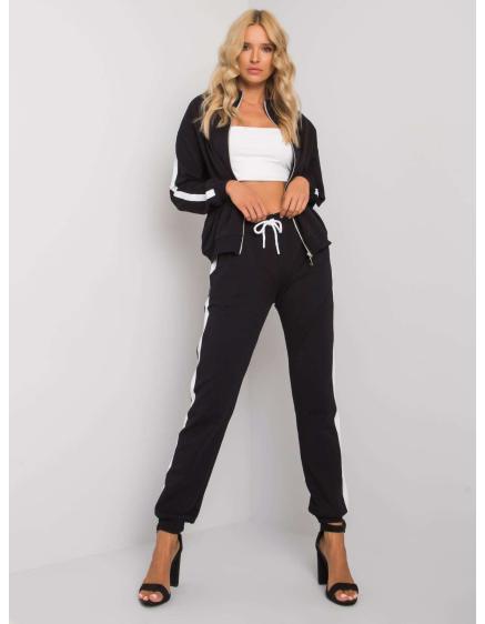 Dámska súprava s pruhmi ALIANA čierna