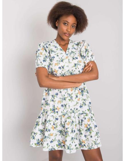 RUE PARIS női Cassadie fodros ruha fehér