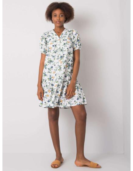 RUE PARIS női Cassadie fodros ruha fehér