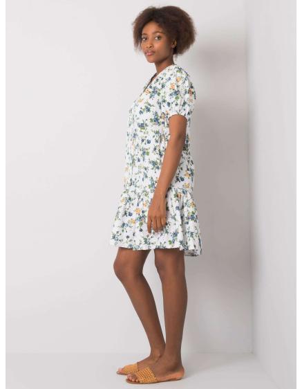 RUE PARIS női Cassadie fodros ruha fehér