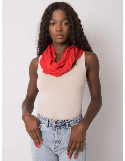 Női csíkos sál KYMANI piros és szürke