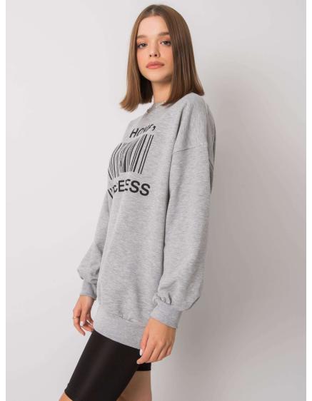 Női nyomtatott pulóver KARIS szürke