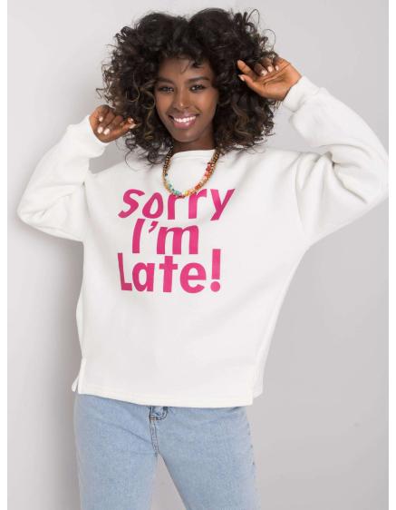 Női pulóver KAILEE-vel ekrü-rózsaszínű