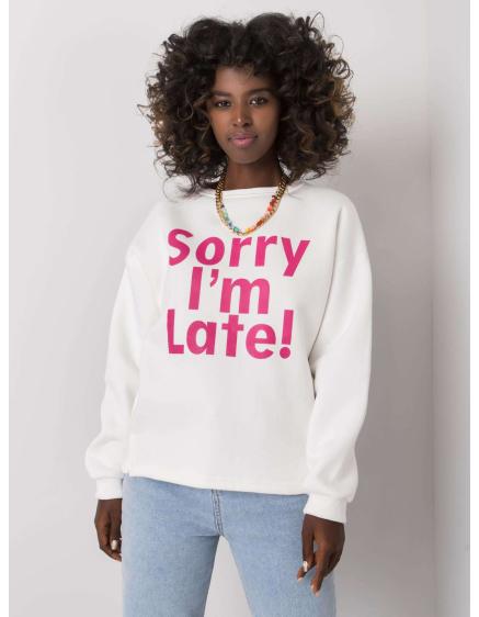 Női pulóver KAILEE-vel ekrü-rózsaszínű