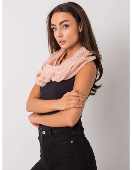 Dámský šátek s potiskem GARETT broskvově šedý 