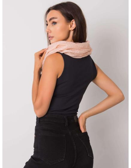 Dámský šátek s potiskem GARETT broskvově šedý 