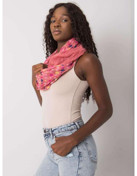 Női sál pöttyös KEVIN rózsaszín pöttyökkel