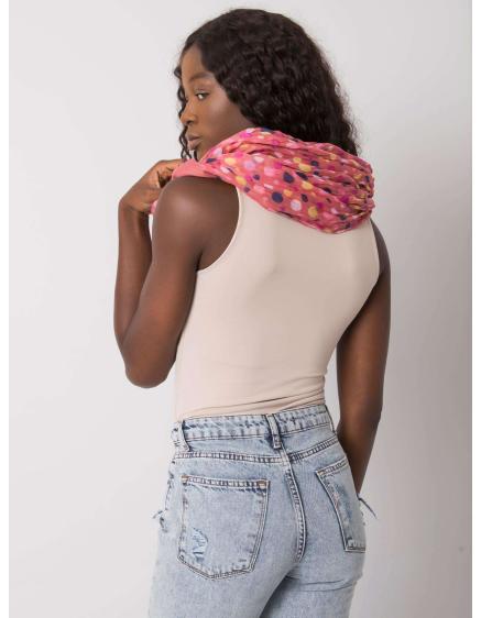 Női sál pöttyös KEVIN rózsaszín pöttyökkel