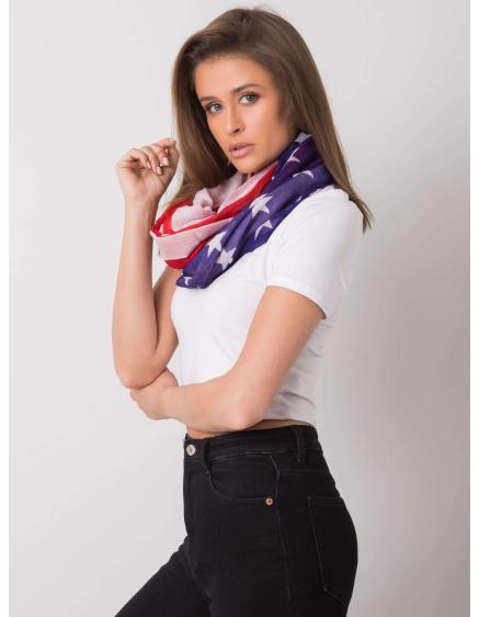 Női nyomtatott sál JOHNATHAN piros és fehér