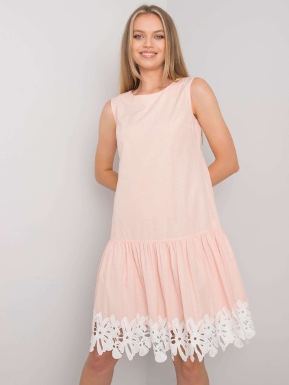 Dámske volánové šaty FREDERICA peach