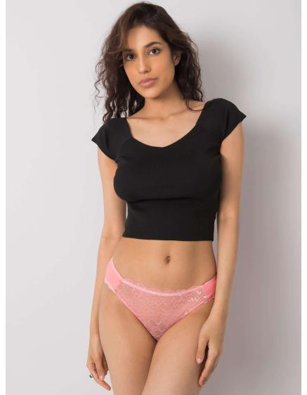 Női pamut csipke bugyi YOU korallszínű