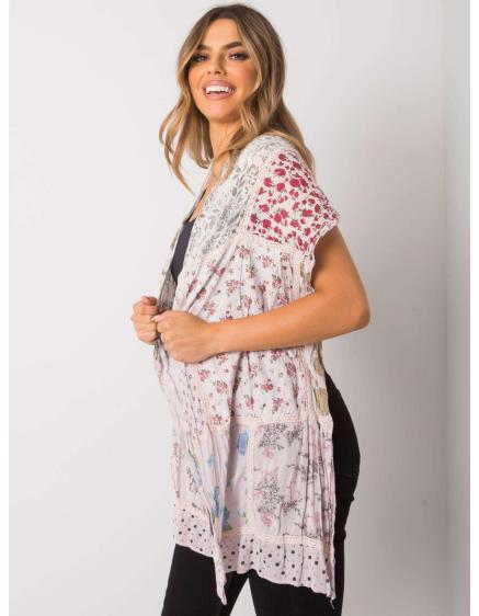 Női nyomtatott pamut sál AIDAN világos rózsaszínű