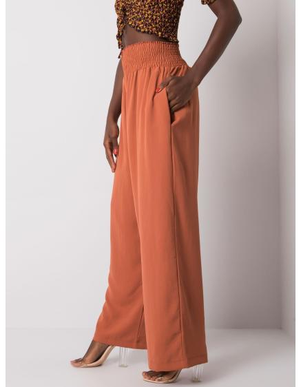 Dámske látkové nohavice Lareen RUE PARIS svetlohnedé