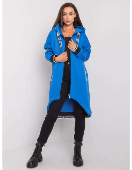 Női cipzáras kapucnis pulóver MAYAR sötétkék