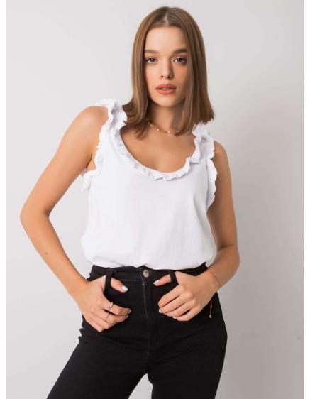 Női felső fodros Sarai RUE PARIS fehér