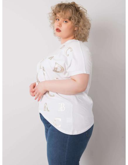 Női plus size blúz SABINA fehér