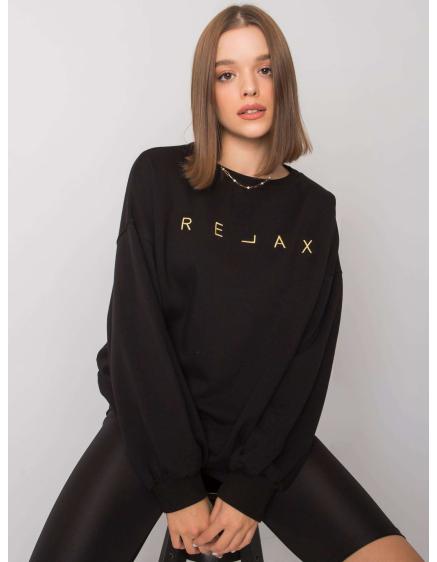 Női pulóver ADELYN fekete szöveggel