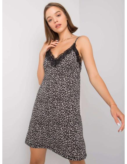 Női Aubane RUE PARIS ruha fekete és szürke színben