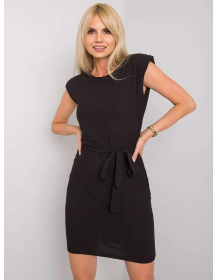 Női ruha övvel Dimitra RUE PARIS fekete