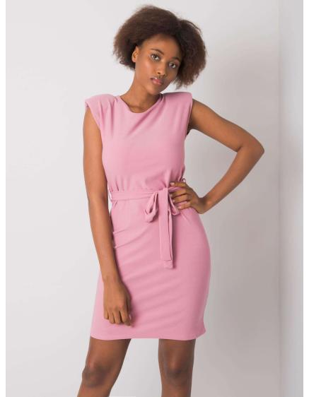 Női ruha övvel Dimitra RUE PARIS rózsaszínű