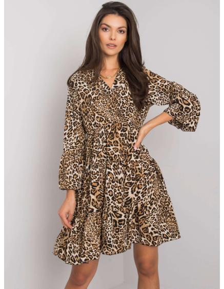 Női ruha MALAYA bézs és fekete