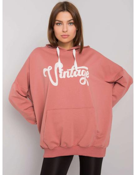 Dámská mikina s kapucí klokaní ANAHITA růžová 