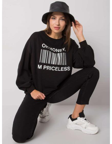 Dámska mikina s potlačou BASILE čierna