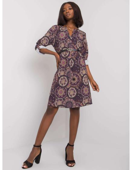 Dámské šaty vzorované KAIPO fialové  