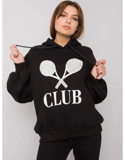 Női kapucnis pulóver NIKKI fekete