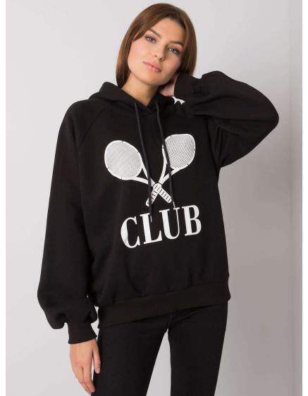 Női kapucnis pulóver NIKKI fekete