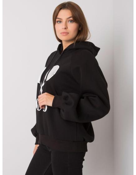 Női kapucnis pulóver NIKKI fekete