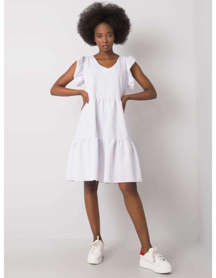 Dámské šaty pruhované Aubriella RUE PARIS bílé 