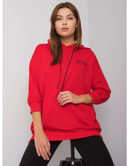 Dámska mikina s vreckami LEORA červená