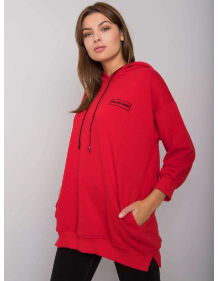 Dámska mikina s vreckami LEORA červená